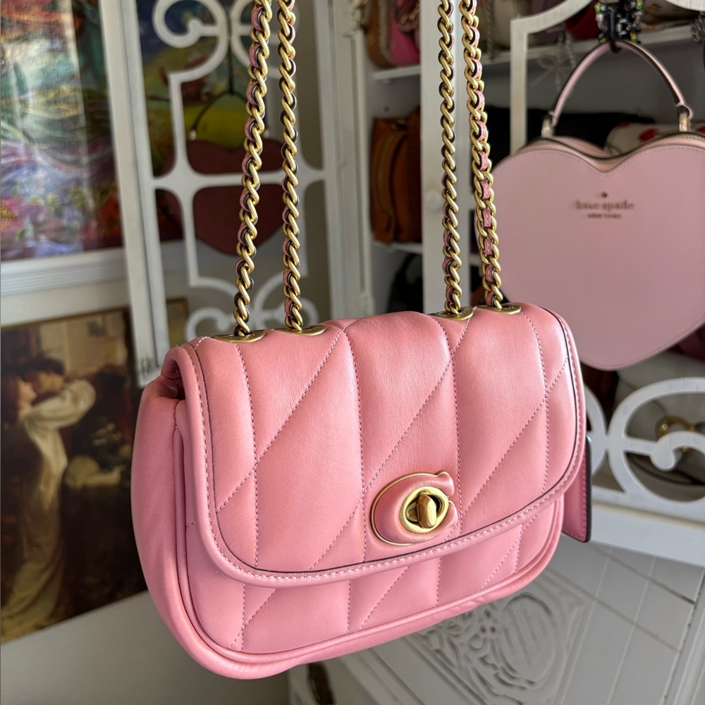 Pink pillow Madison 18 coach shoulder bag